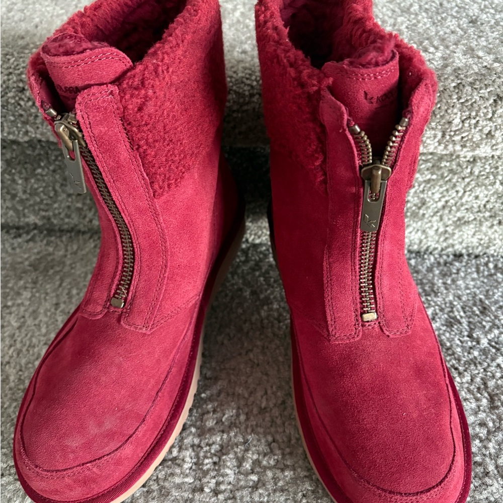 Koolaburra Red Suede Winter Boots